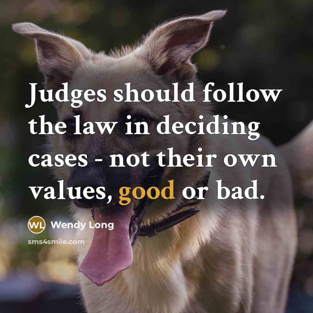 “Judges should follow the law in deciding cases - not…” quote by Wendy Long