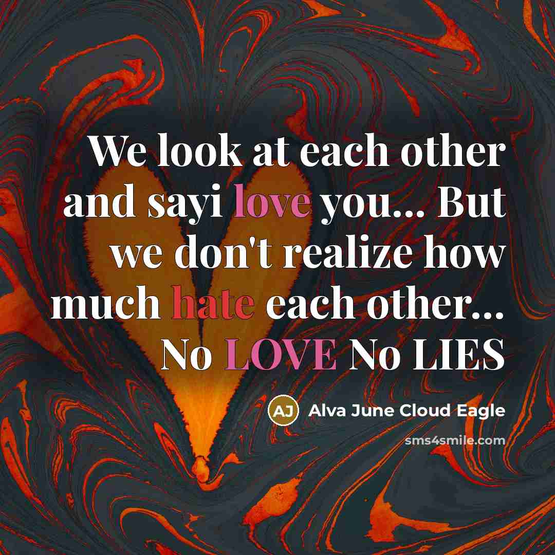 “We look at each other and sayi love you... But…” quote by Alva June Cloud Eagle