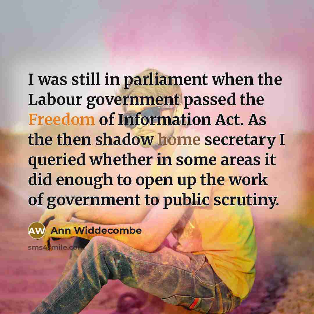 “I was still in parliament when the Labour government passed…” quote by Ann Widdecombe
