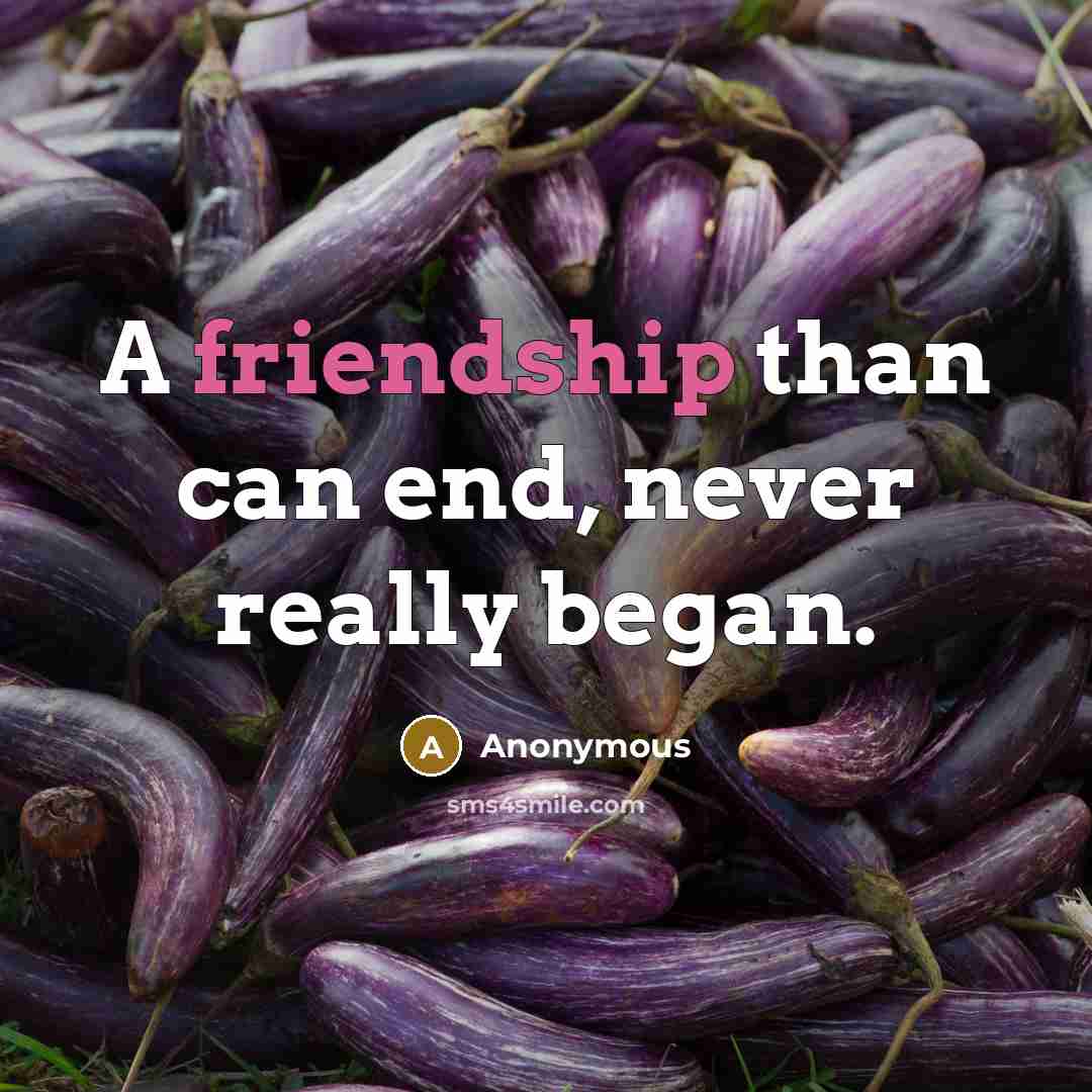 “A friendship than can end, never really began.” quote by Anonymous