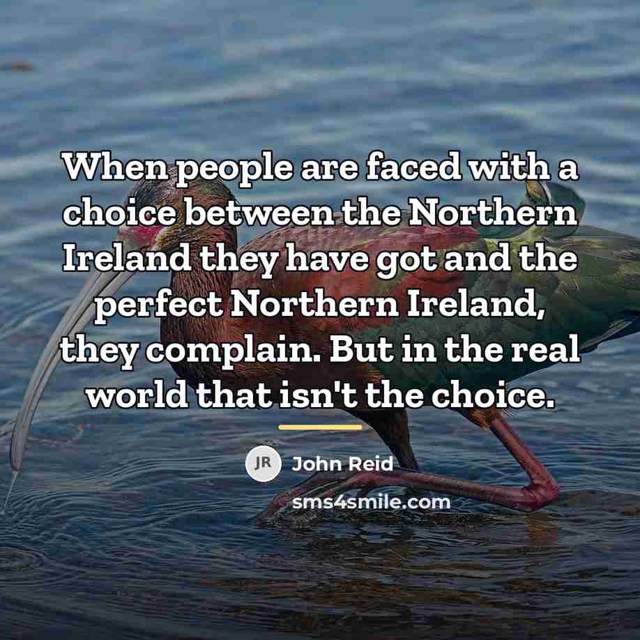 “When people are faced with a choice between the Northern…” quote by John Reid