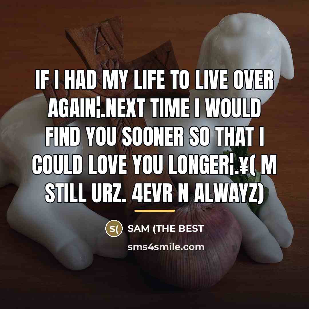 “If I had my life to live over again¦.Next time…” quote by SAM (THE BEST