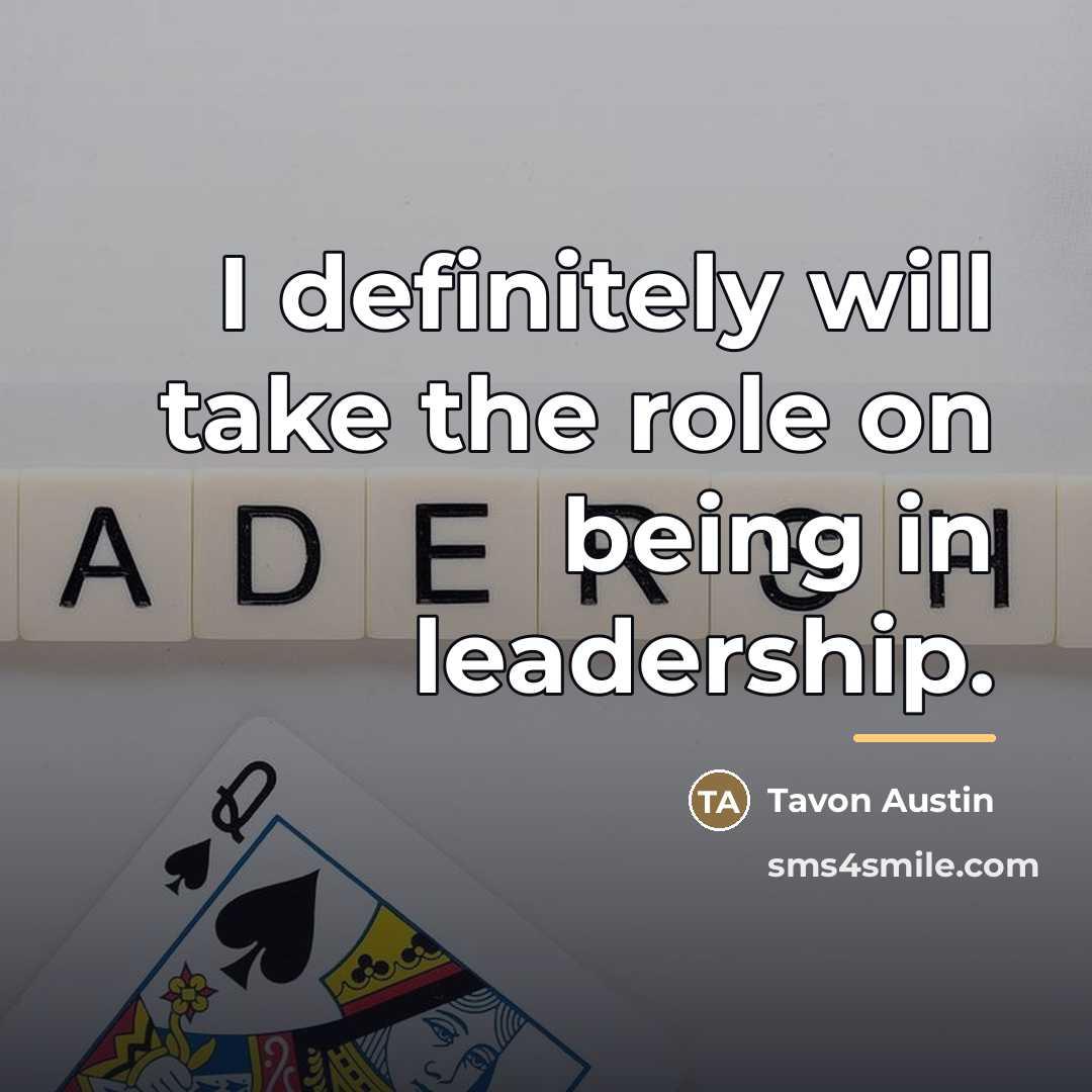 “I definitely will take the role on being in leadership.…” quote by Tavon Austin