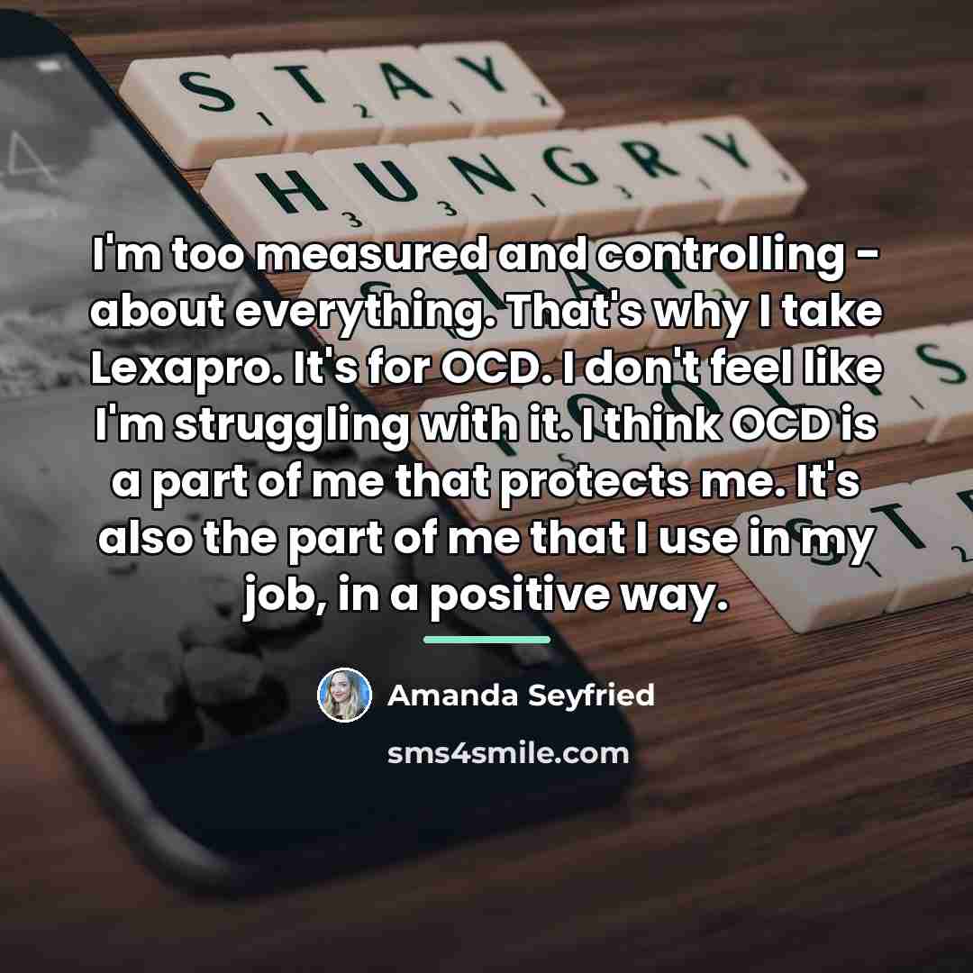“I'm too measured and controlling - about everything. That's why…” quote by Amanda Seyfried