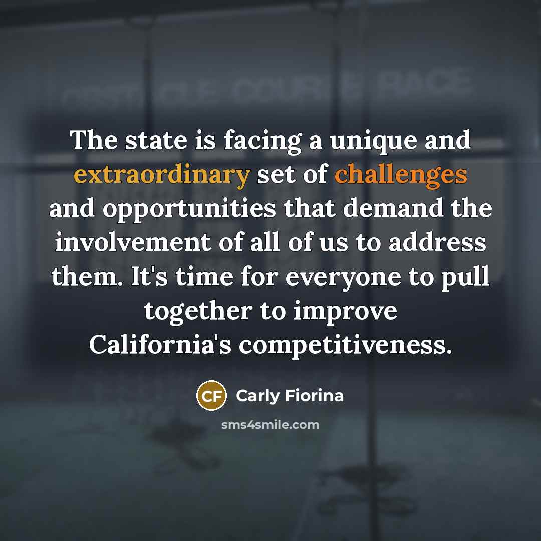“The state is facing a unique and extraordinary set of…” quote by Carly Fiorina