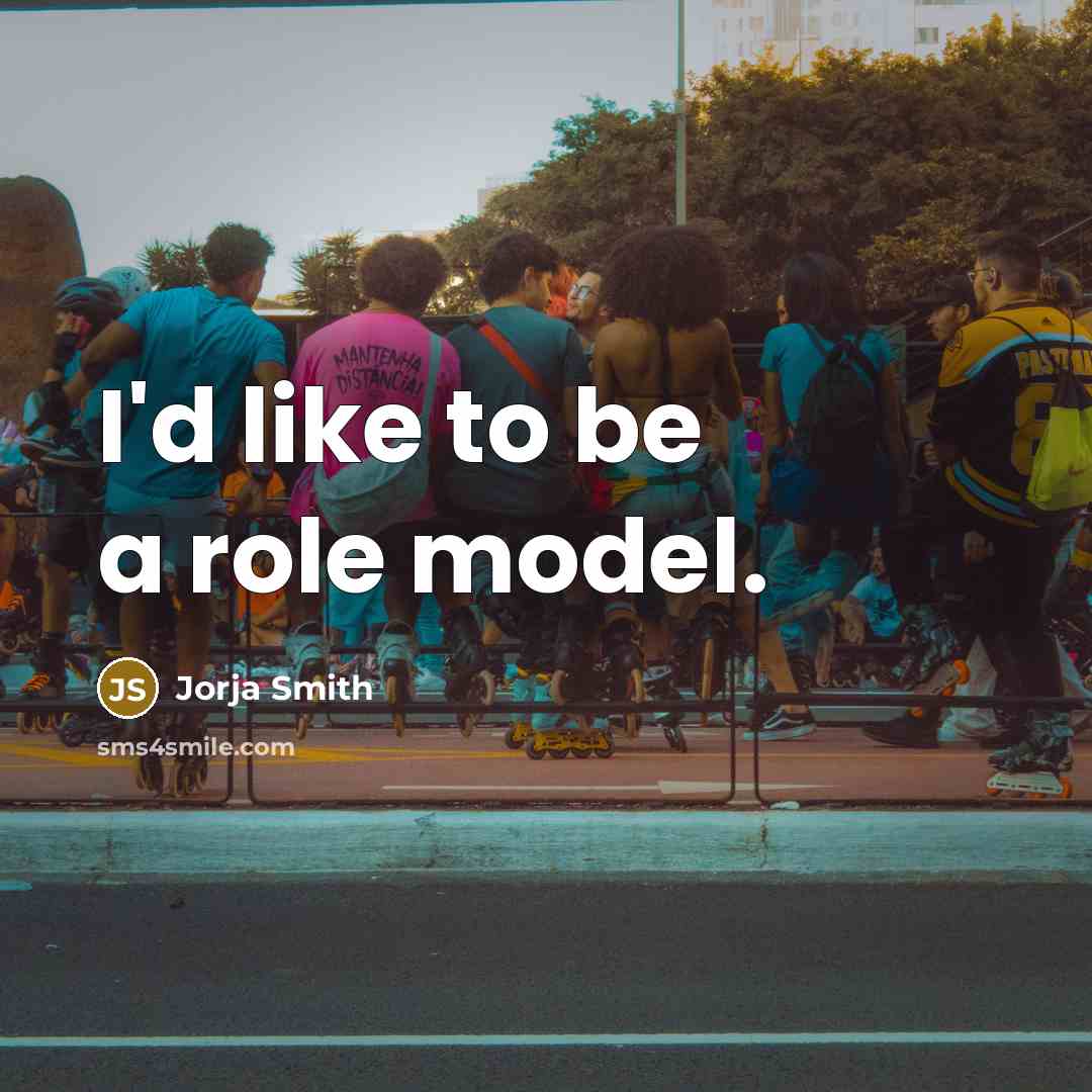 “I'd like to be a role model.…” quote by Jorja Smith