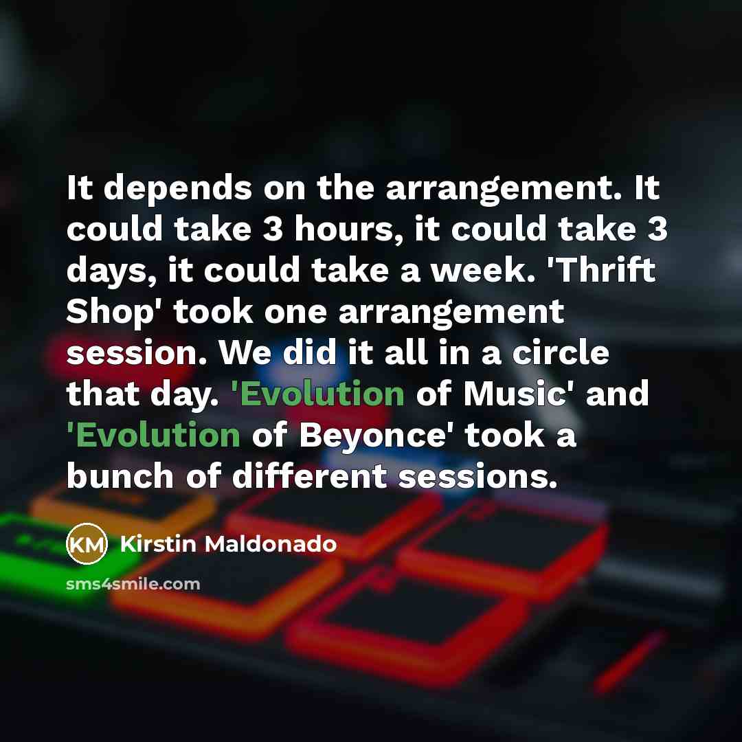 “It depends on the arrangement. It could take 3 hours,…” quote by Kirstin Maldonado