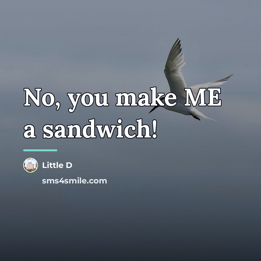 “No, you make ME a sandwich!…” quote by Little D
