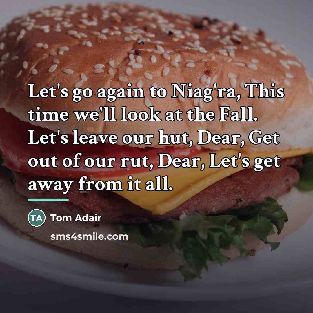 “Let's go again to Niag'ra, This time we'll look at…” quote by Tom Adair
