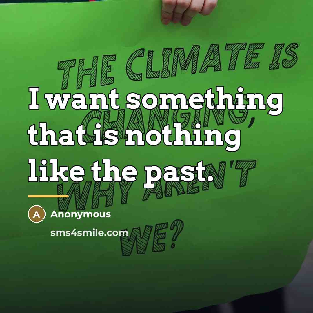 “I want something that is nothing like the past.…” quote by Anonymous