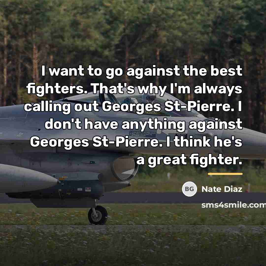 “I want to go against the best fighters. That's why…” quote by Nate Diaz