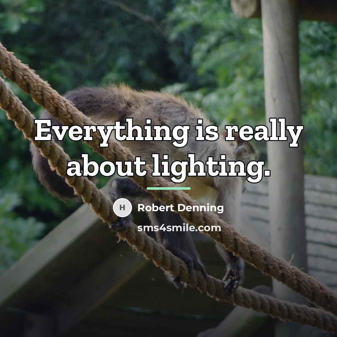 “Everything is really about lighting.…” quote by Robert Denning