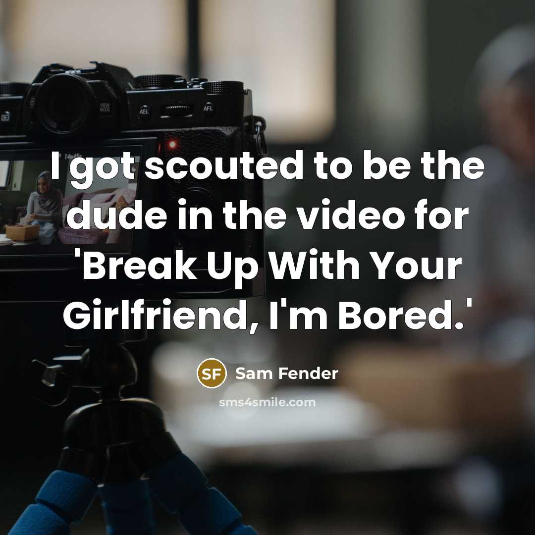 “I got scouted to be the dude in the video…” quote by Sam Fender