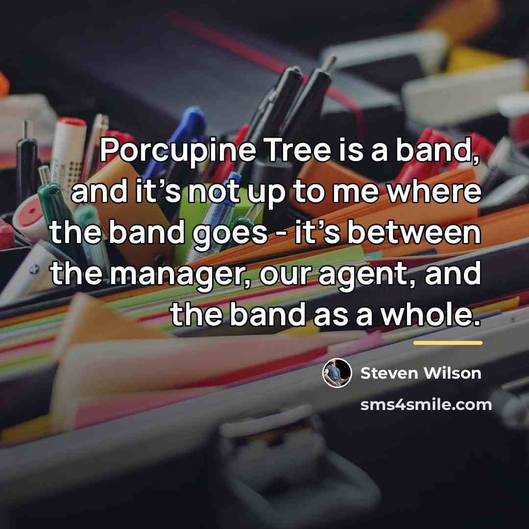 “Porcupine Tree is a band, and it's not up to…” quote by Steven Wilson
