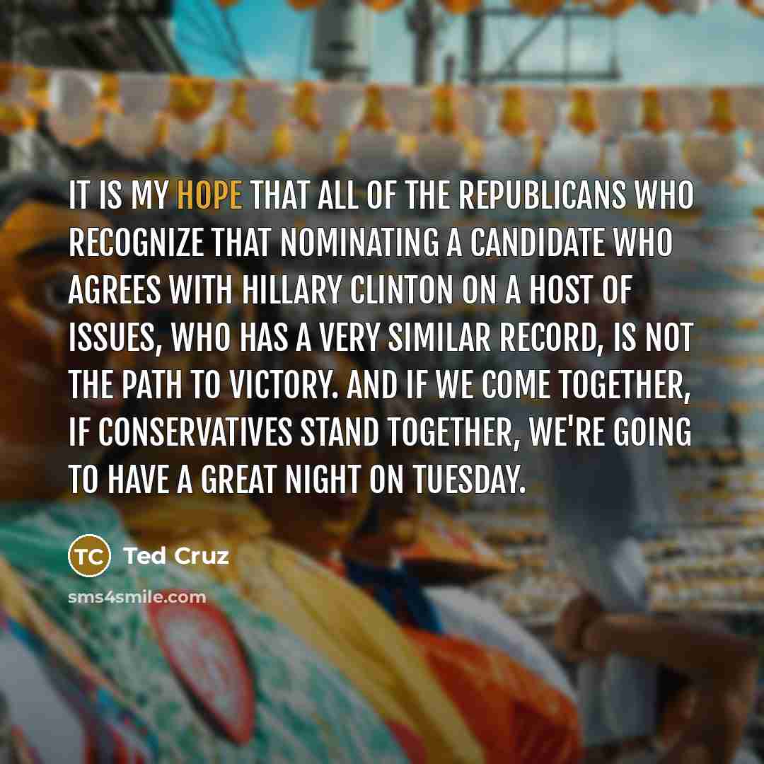 “It is my hope that all of the Republicans who…” quote by Ted Cruz