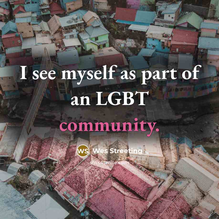 “I see myself as part of an LGBT community.…” quote by Wes Streeting