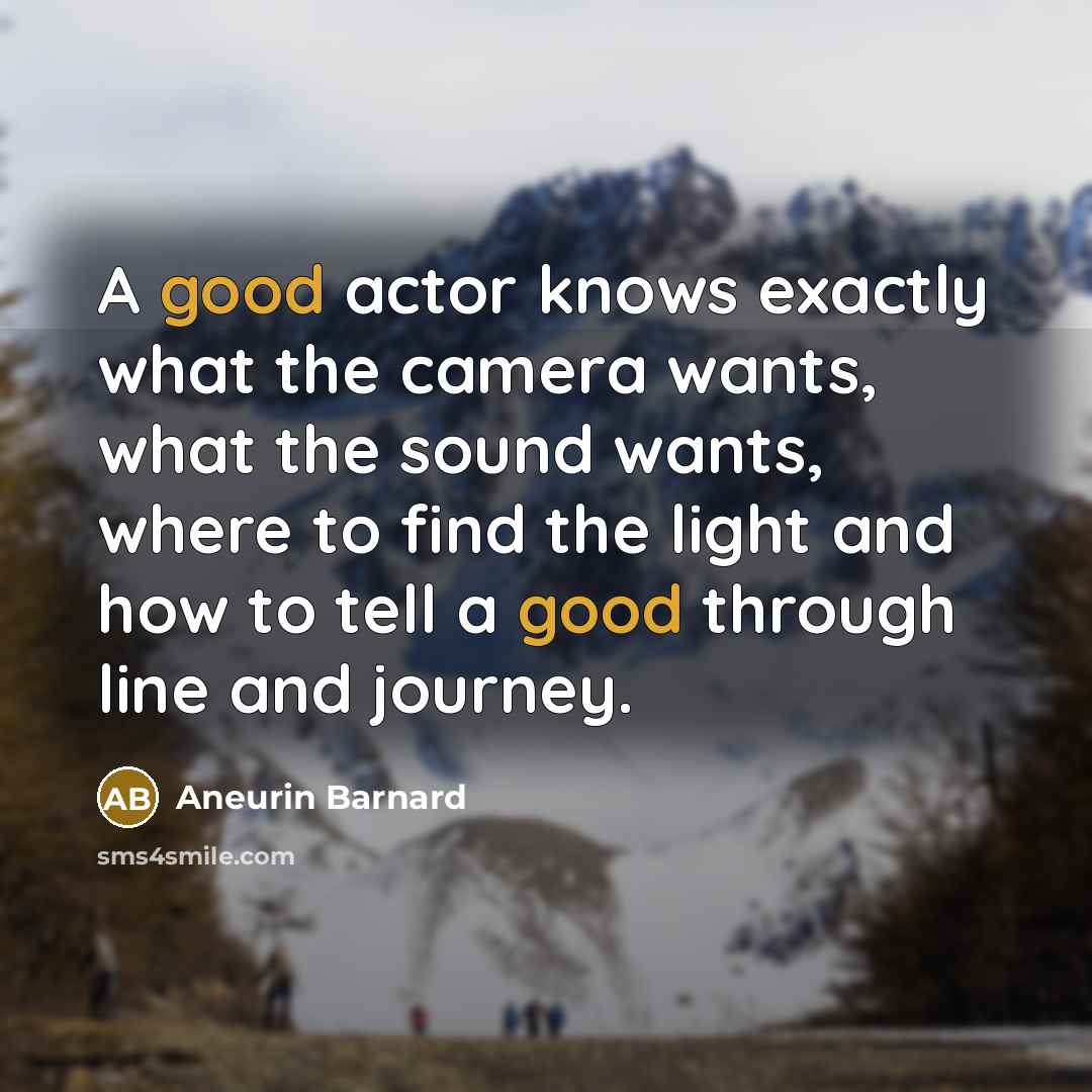 “A good actor knows exactly what the camera wants, what…” quote by Aneurin Barnard