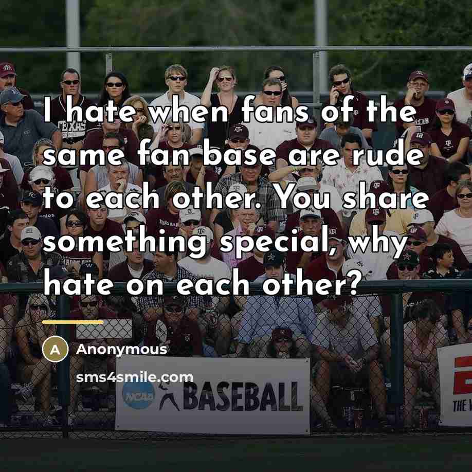 “I hate when fans of the same fan base are…” quote by Anonymous