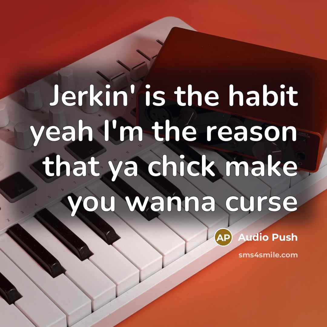“Jerkin' is the habit yeah I'm the reason that ya…” quote by Audio Push