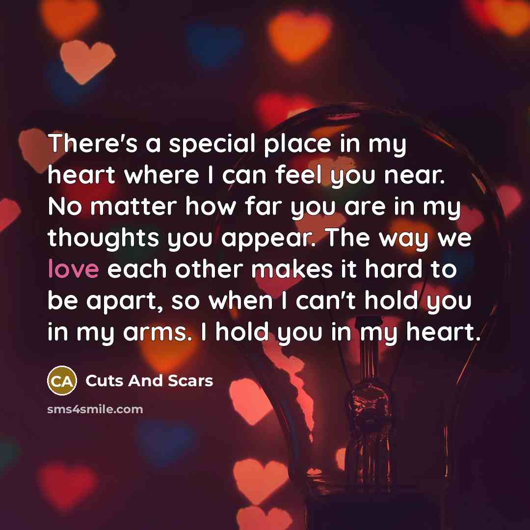 “There's a special place in my heart where I can…” quote by Cuts And Scars