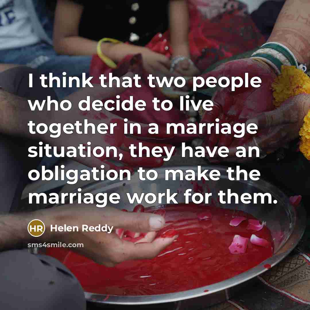 “I think that two people who decide to live together…” quote by Helen Reddy