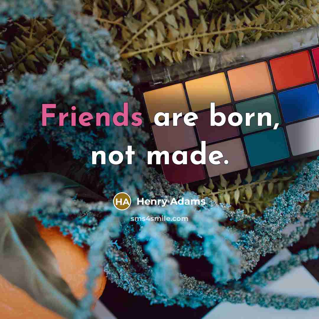 “Friends are born, not made.…” quote by Henry Adams