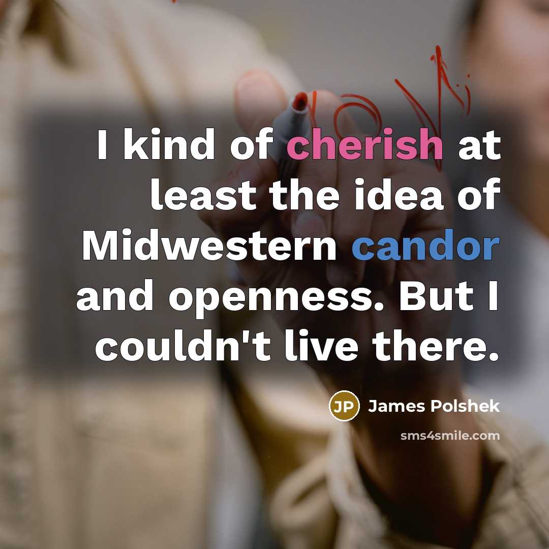 “I kind of cherish at least the idea of Midwestern…” quote by James Polshek