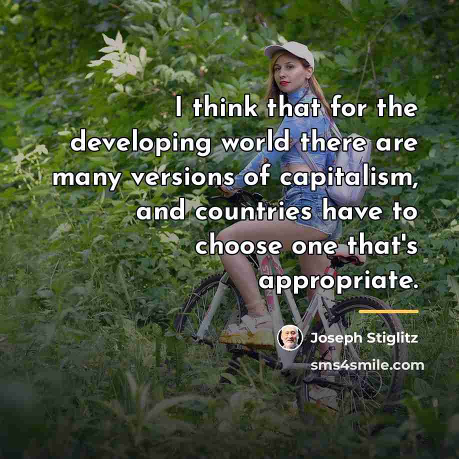 “I think that for the developing world there are many…” quote by Joseph Stiglitz