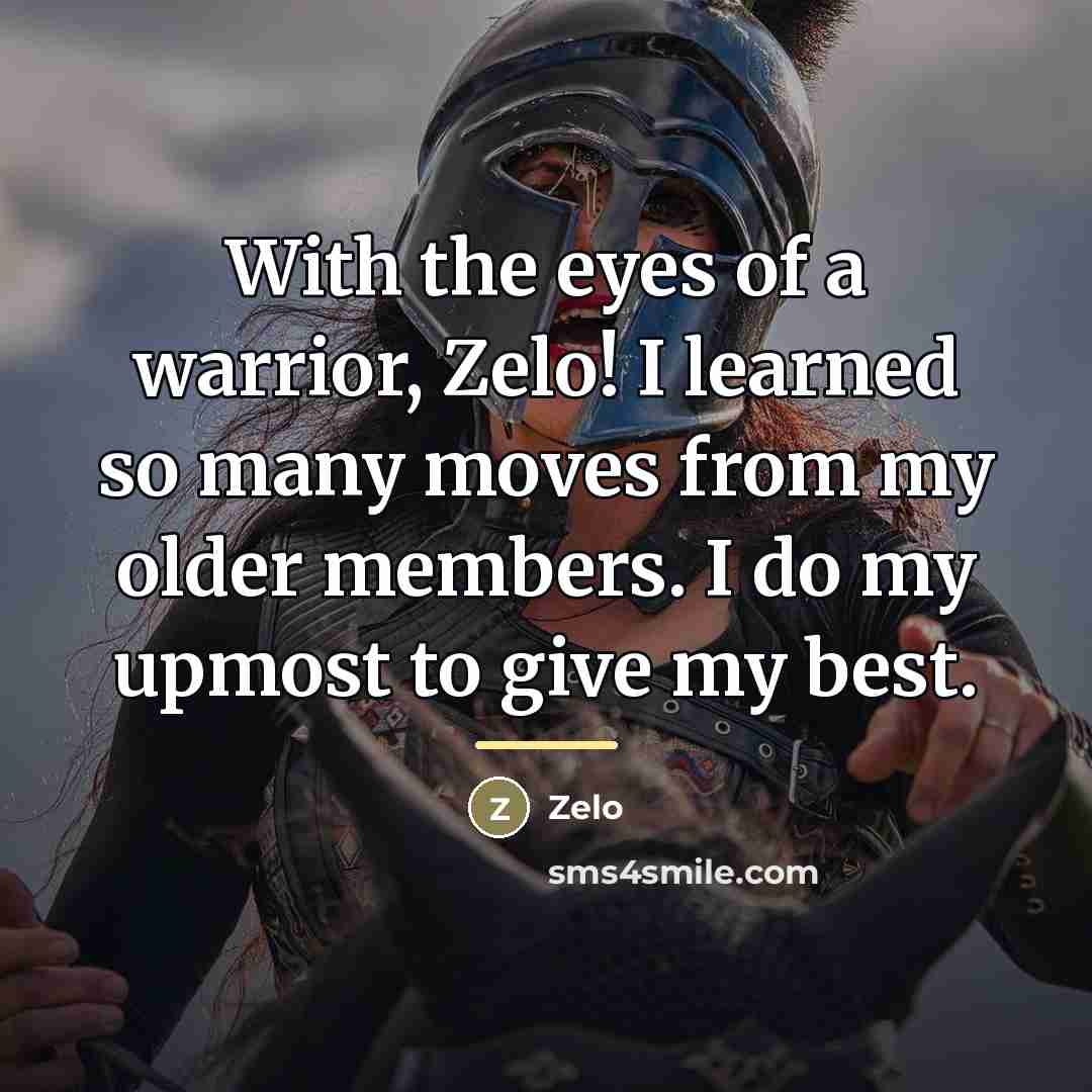 “With the eyes of a warrior, Zelo! I learned so…” quote by Zelo
