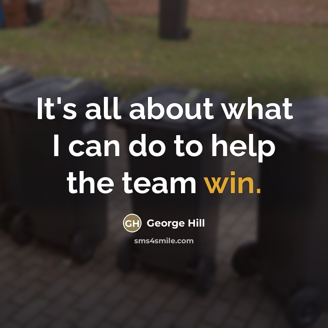 “It's all about what I can do to help the…” quote by George Hill