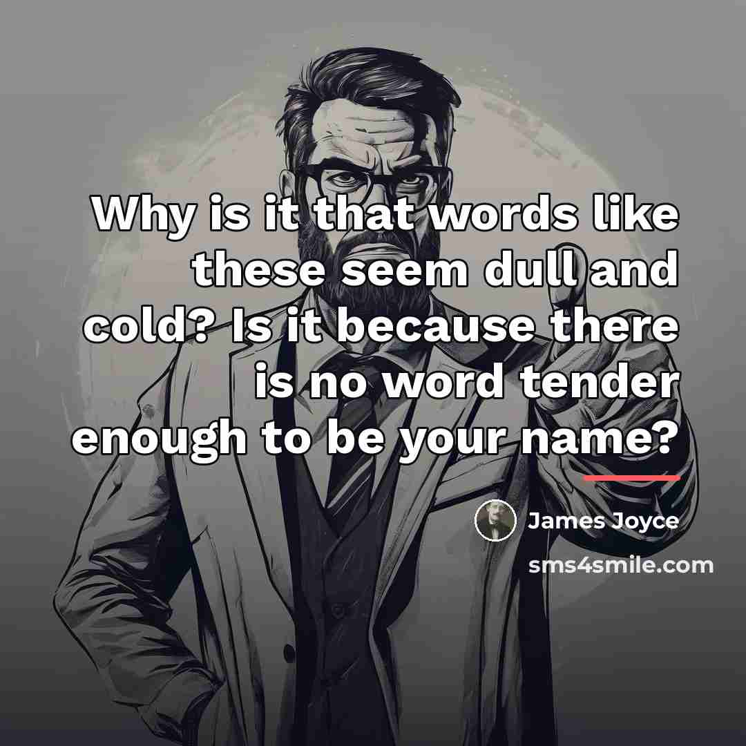 “Why is it that words like these seem dull and…” quote by James Joyce