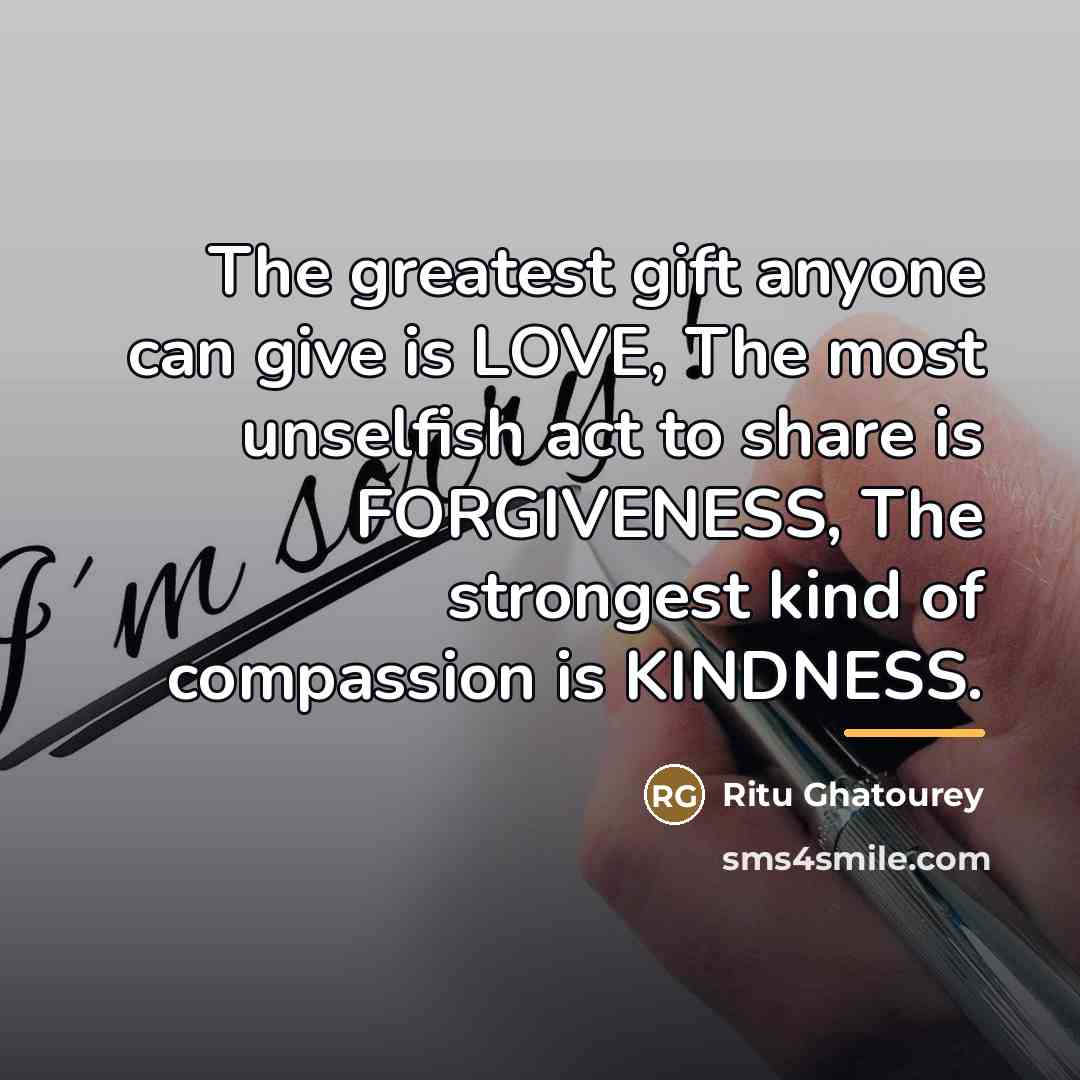 “The greatest gift anyone can give is LOVE, The most…” quote by Ritu Ghatourey