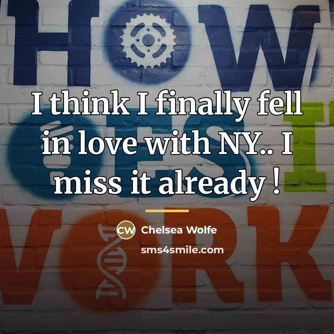 “I think I finally fell in love with NY.. I…” quote by Chelsea Wolfe