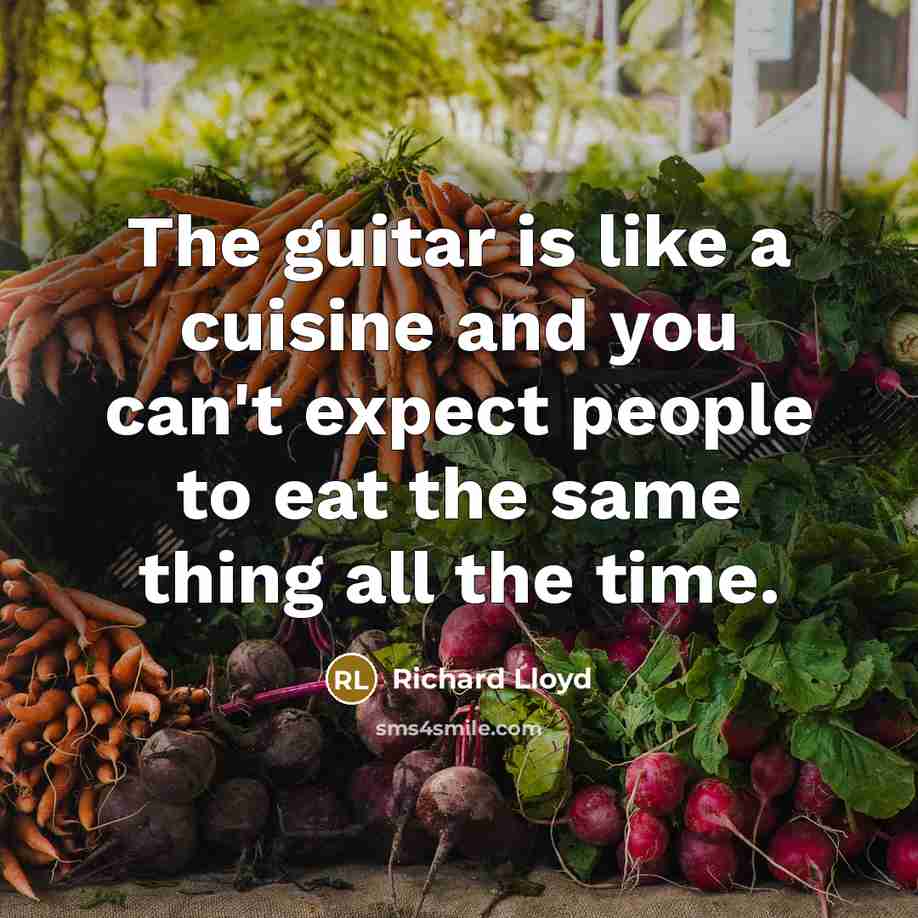 “The guitar is like a cuisine and you can't expect…” quote by Richard Lloyd
