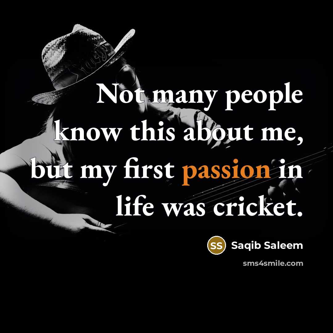 “Not many people know this about me, but my first…” quote by Saqib Saleem