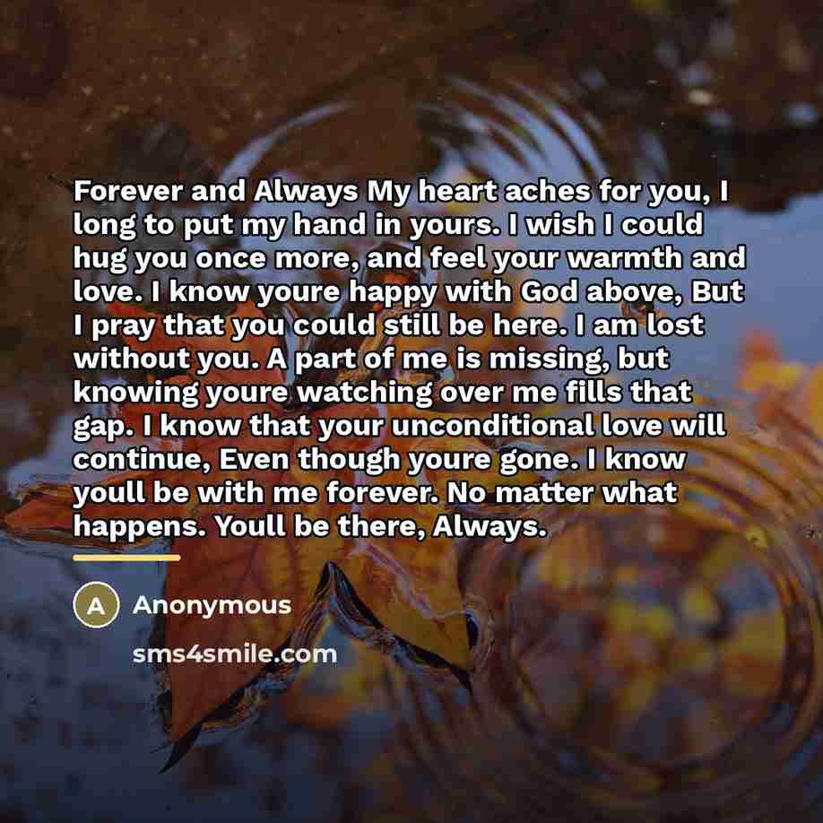 “Forever and Always My heart aches for you, I long…” quote by Anonymous