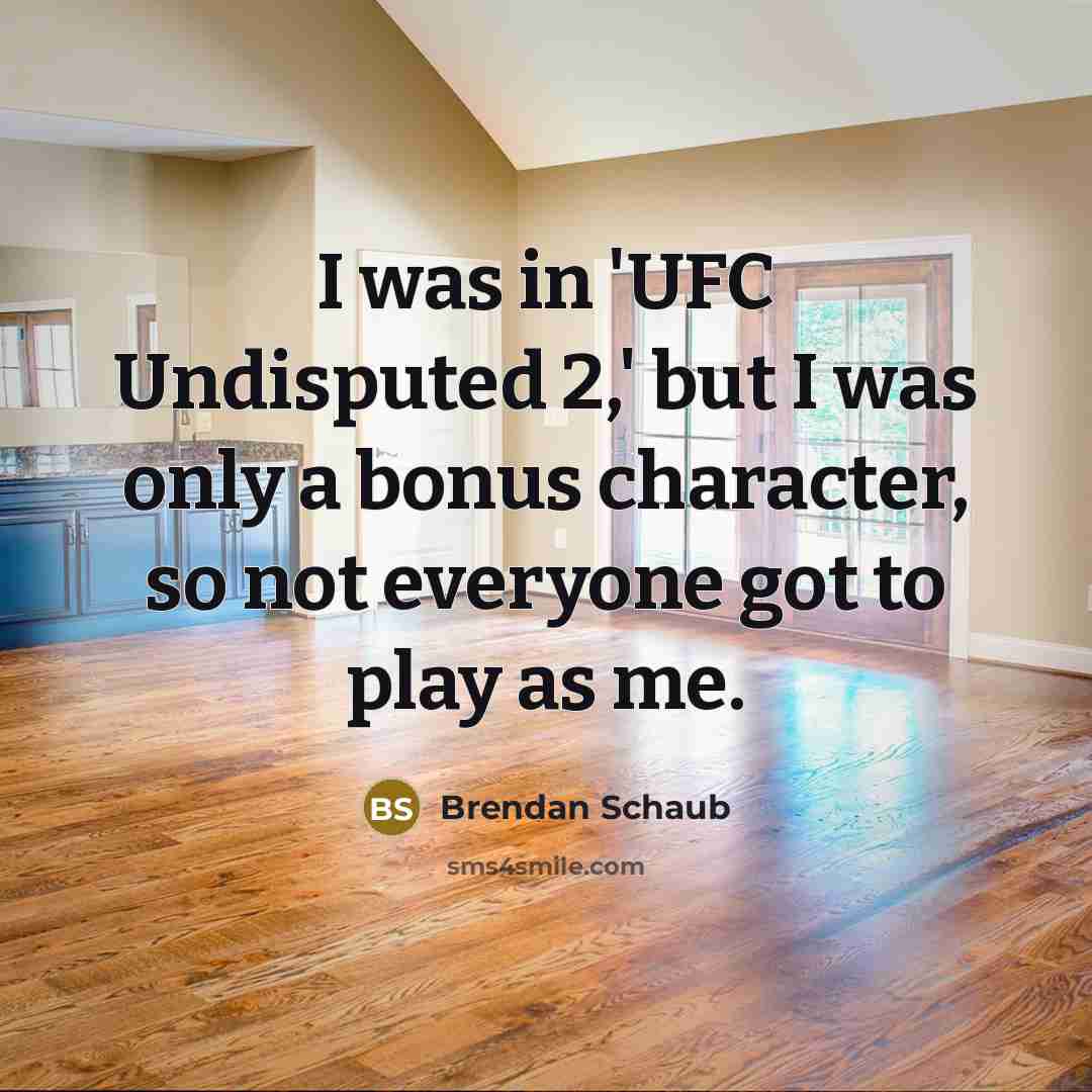 “I was in 'UFC Undisputed 2,' but I was only…” quote by Brendan Schaub