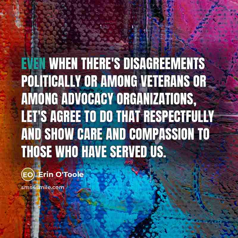 “Even when there's disagreements politically or among veterans or among…” quote by Erin O'Toole