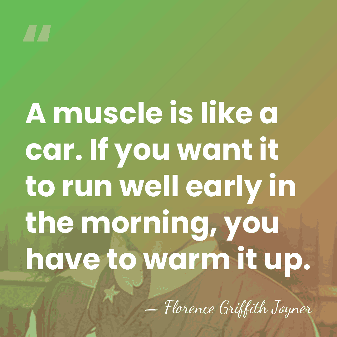 A muscle is like a car. If you want it to run&hellip; - Florence Griffith Joyner
