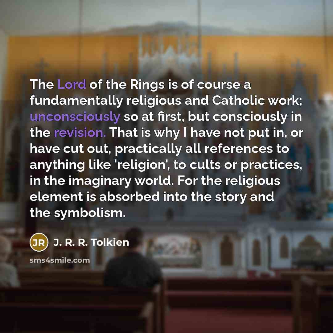 “The Lord of the Rings is of course a fundamentally…” quote by J. R. R. Tolkien