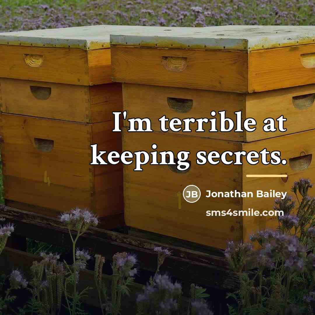 “I'm terrible at keeping secrets.…” quote by Jonathan Bailey