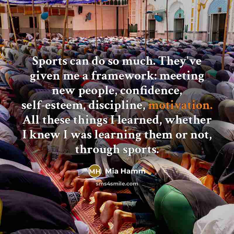 “Sports can do so much. They've given me a framework:…” quote by Mia Hamm