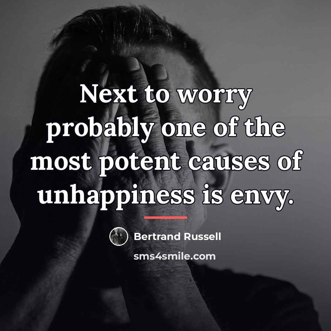 “Next to worry probably one of the most potent causes…” quote by Bertrand Russell