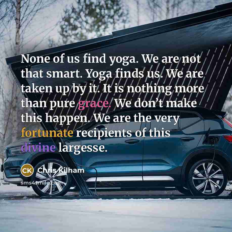 “None of us find yoga. We are not that smart.…” quote by Chris Kilham