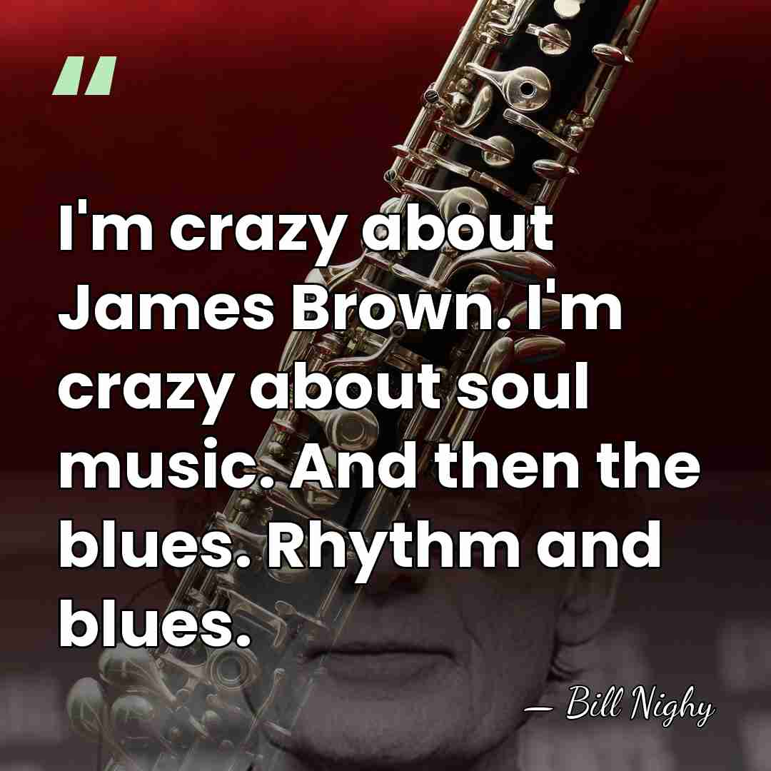 I'm crazy about James Brown. I'm crazy about soul music. And then&hellip; - Bill Nighy