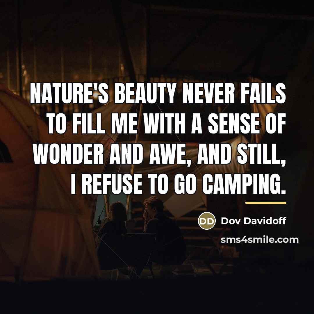 “Nature's beauty never fails to fill me with a sense…” quote by Dov Davidoff