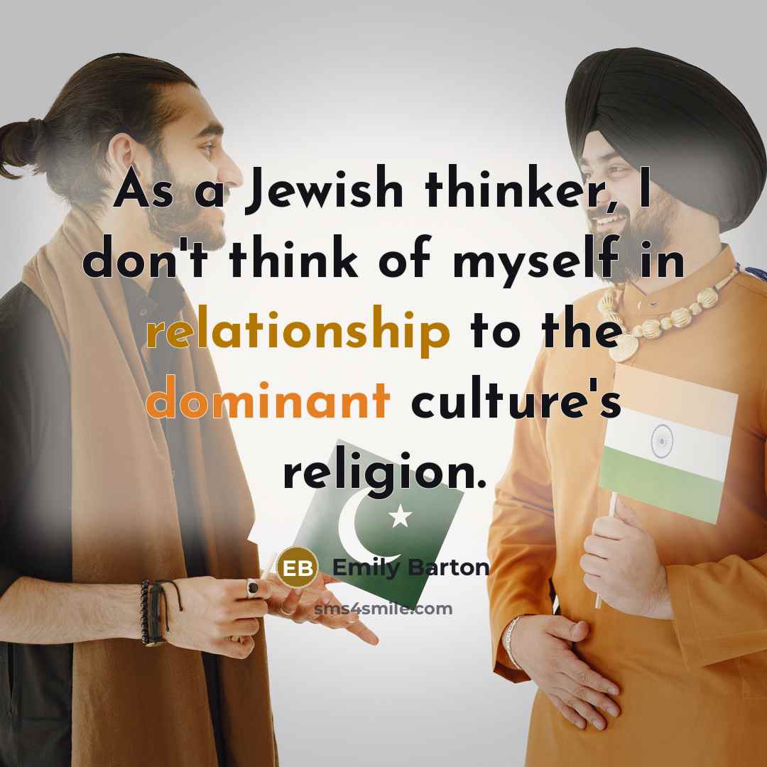 “As a Jewish thinker, I don't think of myself in…” quote by Emily Barton