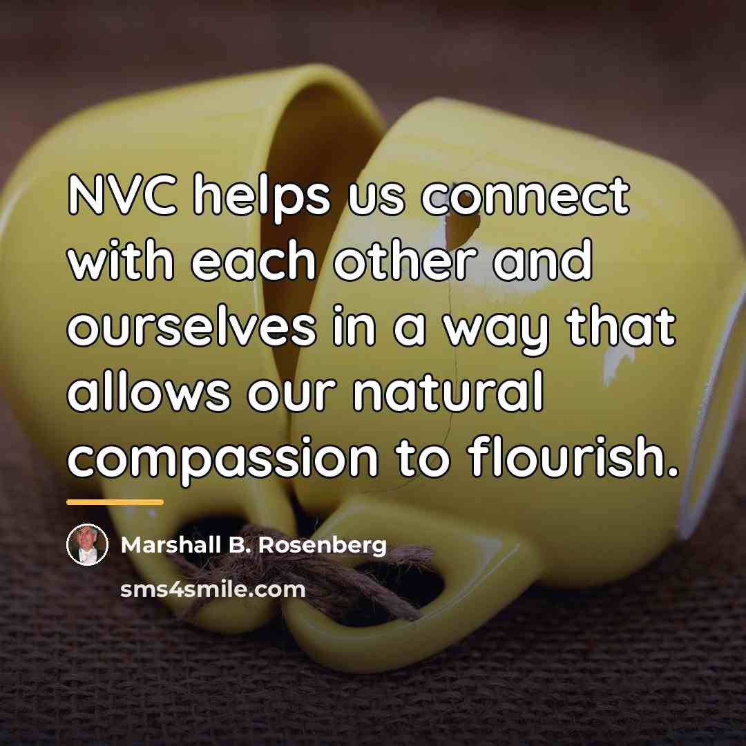 “NVC helps us connect with each other and ourselves in…” quote by Marshall B. Rosenberg