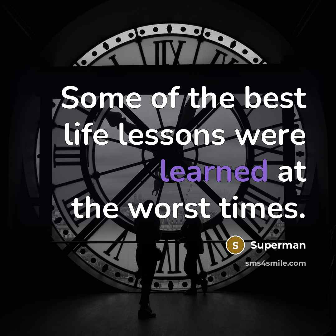 “Some of the best life lessons were learned at the…” quote by Superman