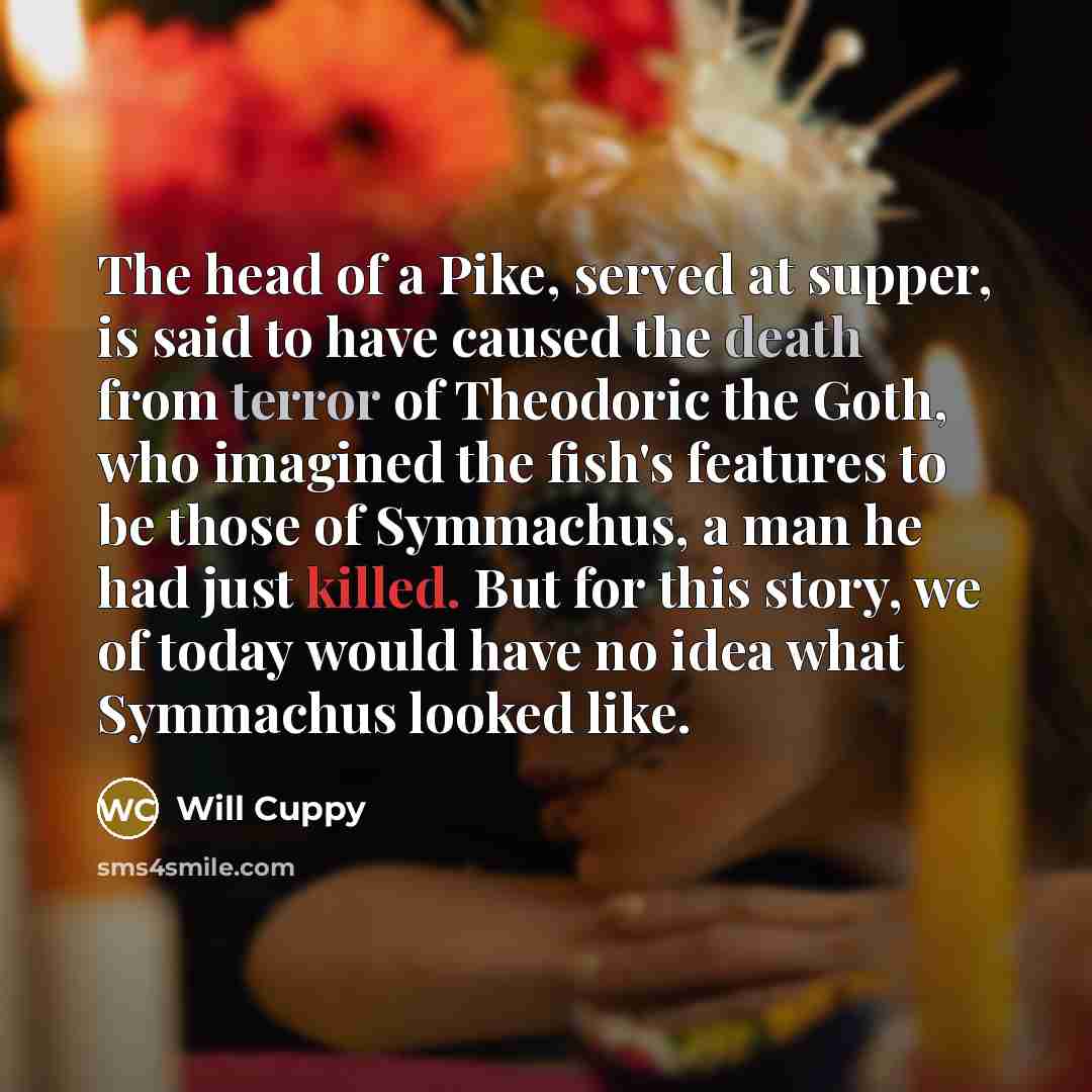 “The head of a Pike, served at supper, is said…” quote by Will Cuppy